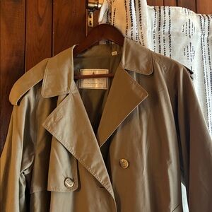London Fog Tan Double-Breasted Trench Coat